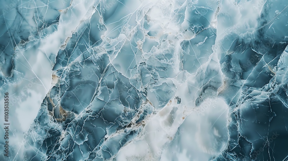 Obraz premium Abstract blue and white marble texture.
