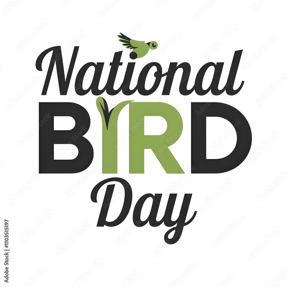 A green parrot with the text A green parrot with the text