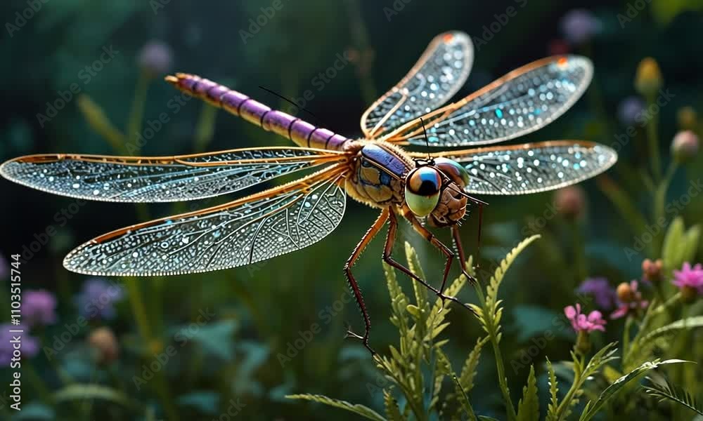 Flying birds and insects
