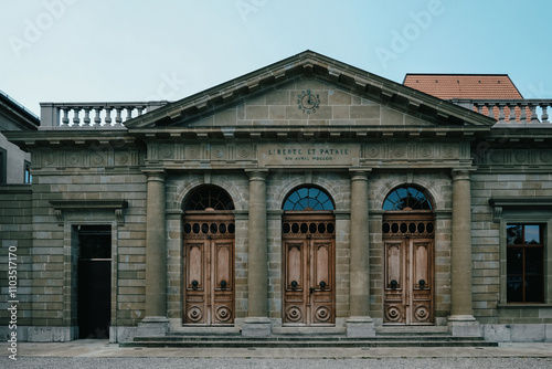 Liberté et Patrie: Historic Facade in Lausanne photo