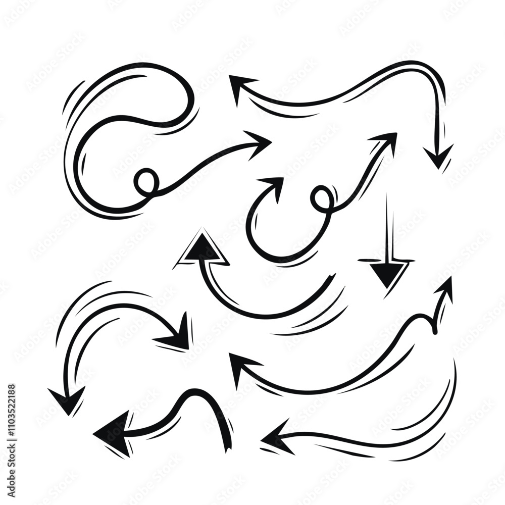 various arrows in different shapes and sizes various arrows in different shapes and sizes