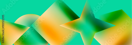 Fluid color geometric shapes abstract background. Vector Illustration For Wallpaper, Banner, Background, Card, Book Illustration, landing page