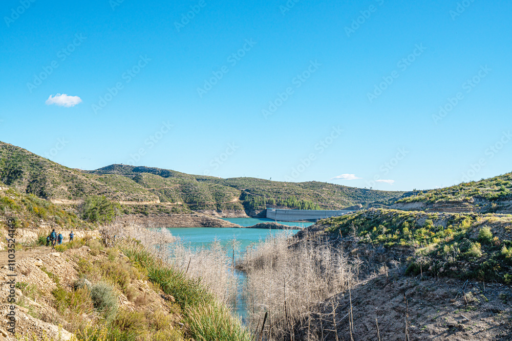Obraz premium The scenic view of Naras Dam near Manavgat which is known for hiking, trekking and camping in Antalya