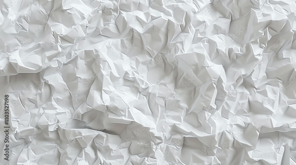 Obraz premium A close-up of crumpled white paper.