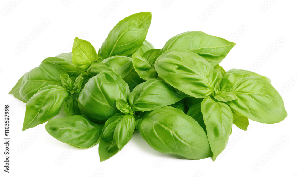 Fresh basil leaves, vibrant green, aromatic herbs, culinary use, garnish, cooking, healthy ingredients, organic produce, isolated on transparent background, png Fresh basil leaves, vibrant green, aromatic herbs, culinary use, garnish, cooking, healthy ingredients, organic produce, isolated on transparent background, png