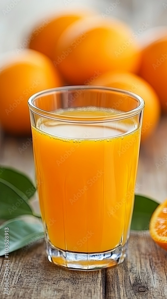 Orange Juice in a Glass - A Refreshing Drink Orange Juice in a Glass - A Refreshing Drink