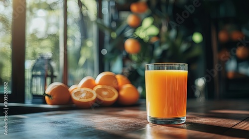 Fresh Orange Juice on a Sunny Morning photo