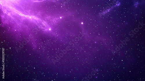 Wallpaper Mural Vibrant Purple Cosmic Background with Stars and Nebula Elements Torontodigital.ca