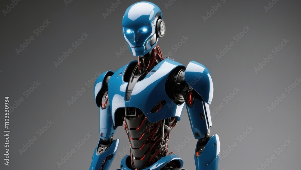 Futuristic Humanoid Robots in High-Tech Environments Futuristic Humanoid Robots in High-Tech Environments