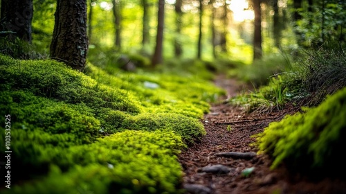 Tranquil walk through a vibrant forest ecosystem.