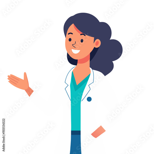 emale doctor explainin