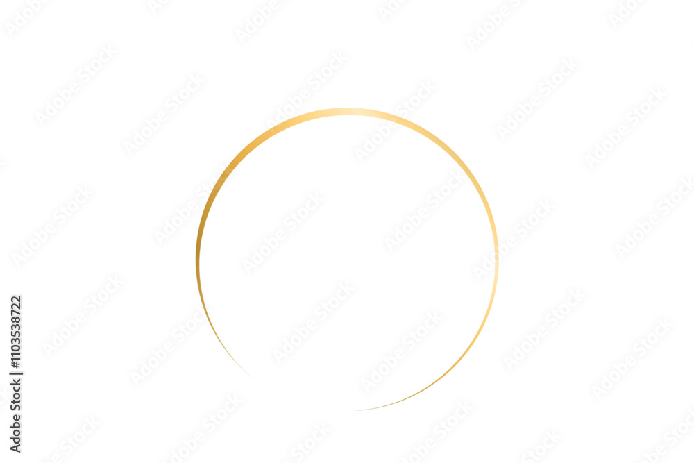 Gold circle frame design isolated on transparent background
Gold circle frame design isolated on transparent background