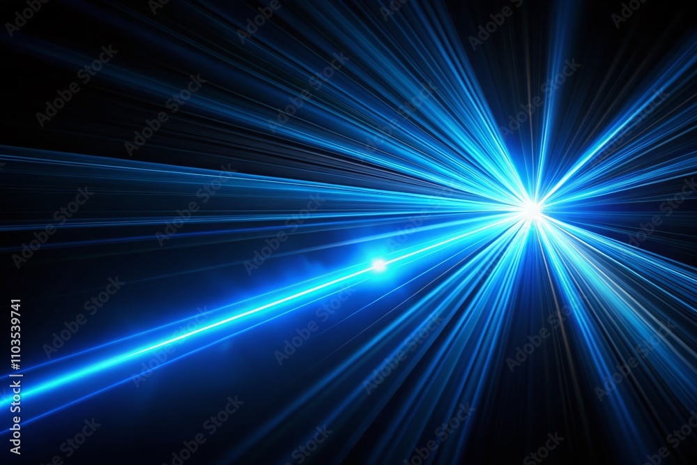 Dynamic Blue Laser Beam Isolated on Black, Creating a Sharp Line Depicting High-Speed Motion and Energy in a Dark Background for Stunning Visual Impact Dynamic Blue Laser Beam Isolated on Black, Creating a Sharp Line Depicting High-Speed Motion and Energy in a Dark Background for Stunning Visual Impact