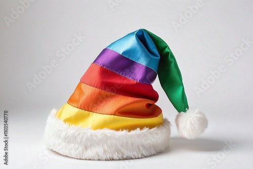 Rainbow Santa Hat