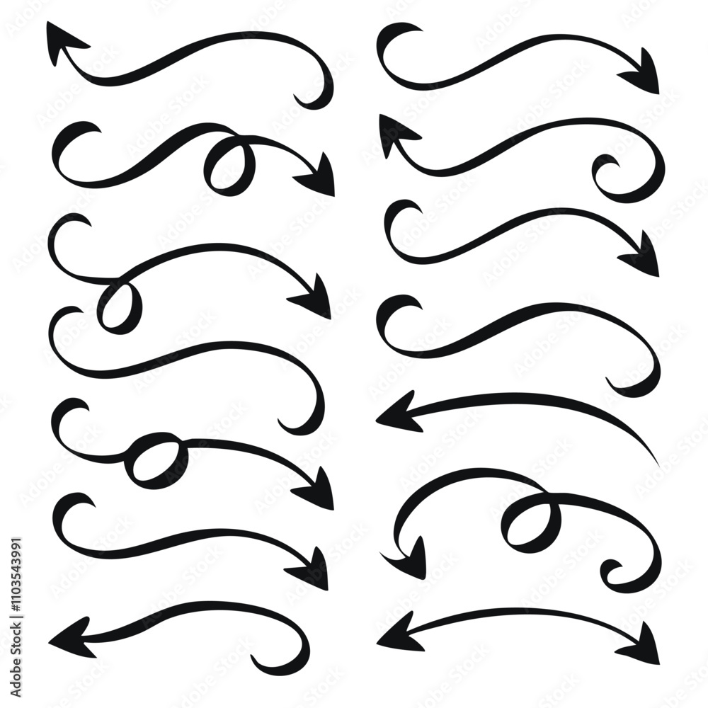 various arrows in different shapes and sizes various arrows in different shapes and sizes