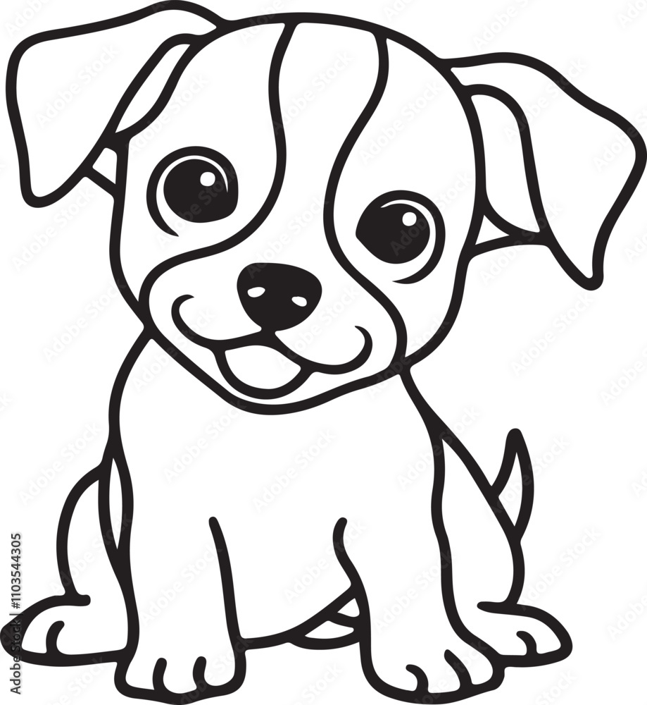 Fototapeta premium Cute Puppy Vector 