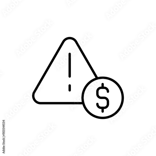 Recession outline icons, minimalist vector illustration ,simple transparent graphic element .Isolated on white background