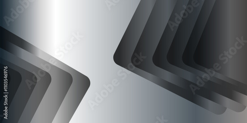 Modern black and gray corporate abstract technology background.. black and gray geometric square technology seamless white banner concept for business and presentation purpose .	.
