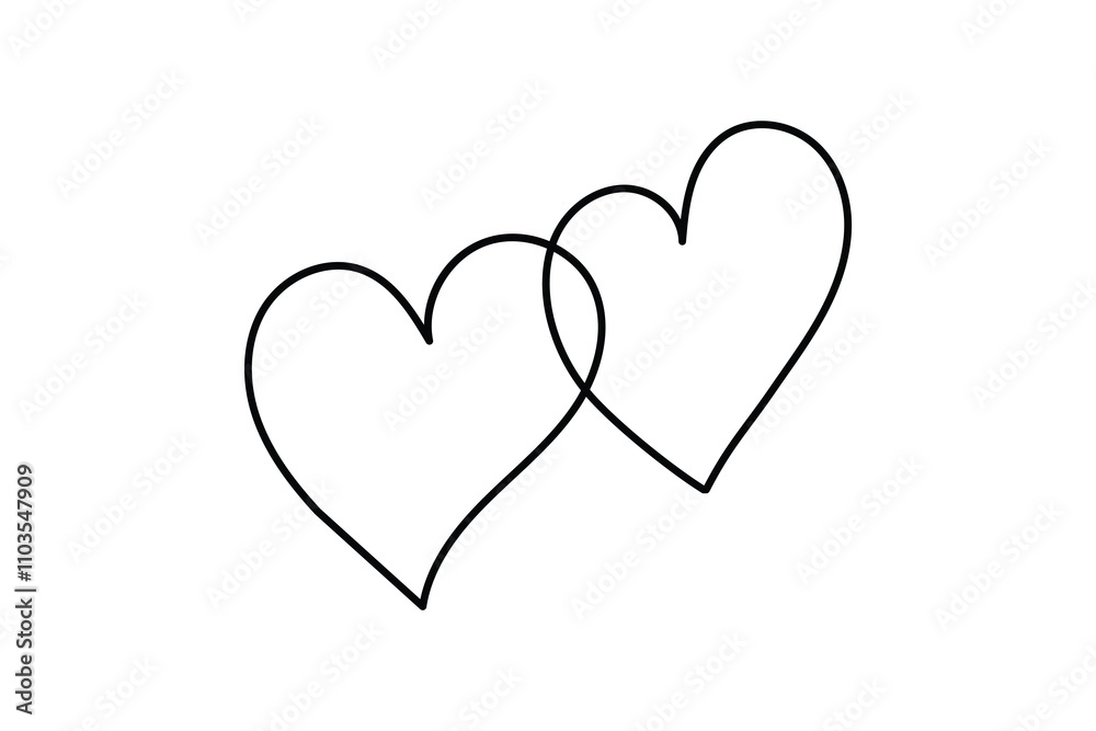 Love continuous one line art drawing vector illustration. Love continuous one line art drawing vector illustration.