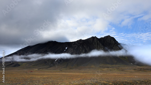 The landscape of Bamsebu in Svalbard photo