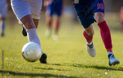 Fototapeta Naklejka Na Ścianę i Meble -  two women playing soccer