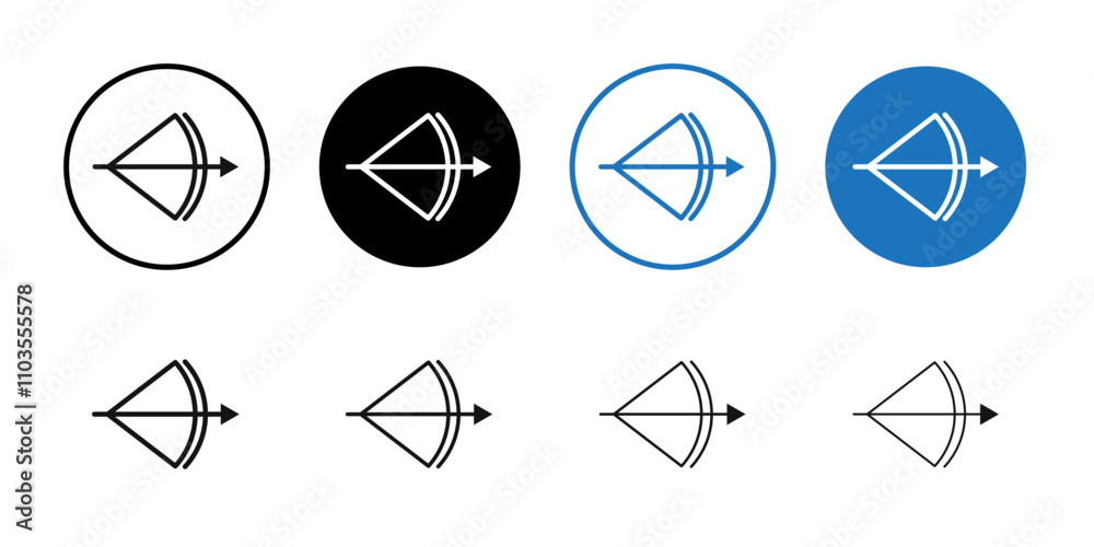 archery icon logo sign set vector outline archery icon logo sign set vector outline