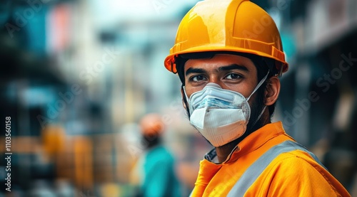 man in protective gear, safety concept