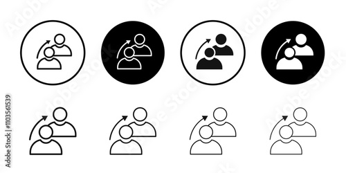 Referrals icon logo sign set vector outline