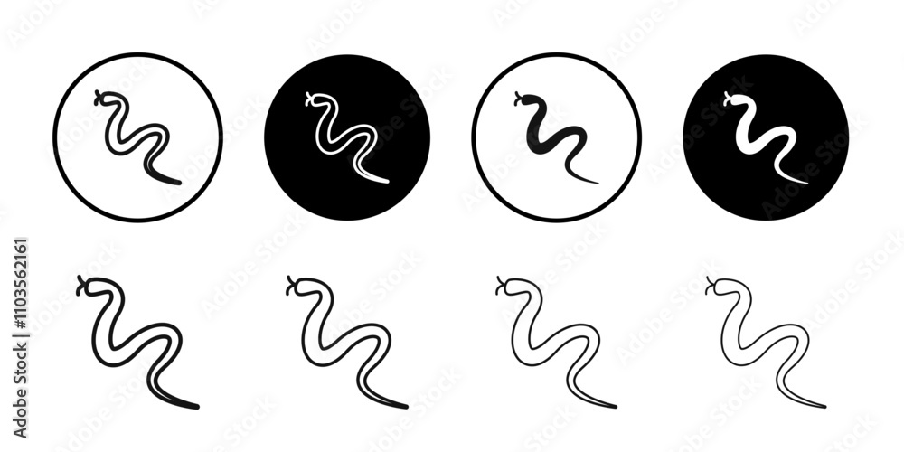 Snake icon logo sign set vector outline Snake icon logo sign set vector outline