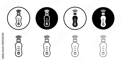 Ultrasonic face skin scrubber icon logo sign set vector outline