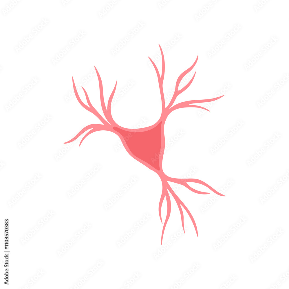 Microglia cell Illustration Microglia cell Illustration