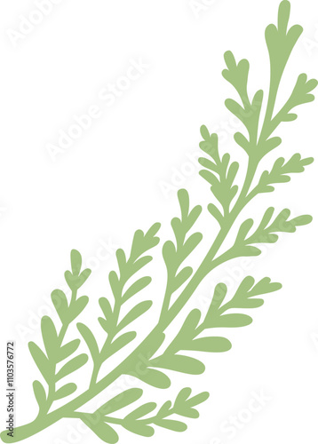 A green leafy plant with a long stem