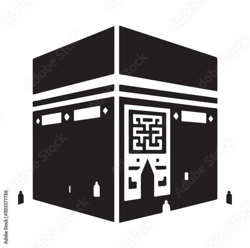 Kaaba logo silhouette vector illustration