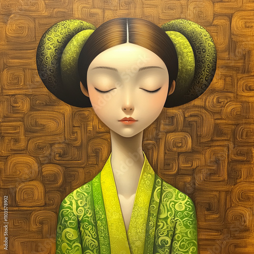 A detailed painting of an A...
