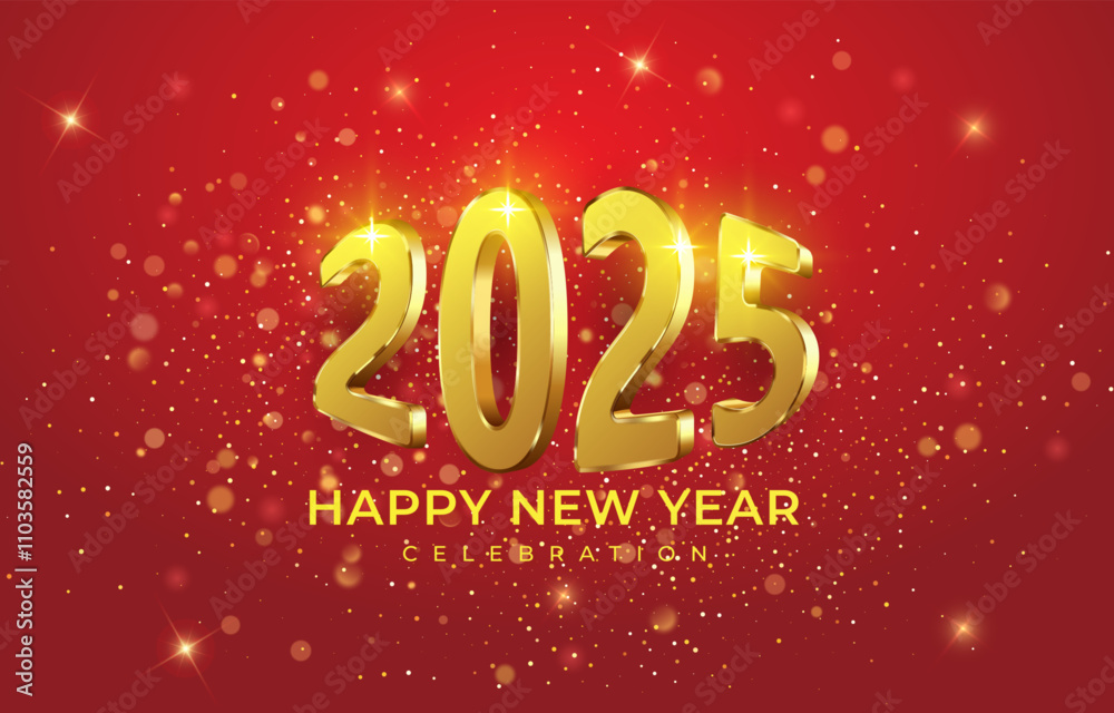 2025 happy new year template banner with modern 3d text effect and beautiful sparkle luxury shiny ornament abstract gradient red background design 21 2025 happy new year template banner with modern 3d text effect and beautiful sparkle luxury shiny ornament abstract gradient red background design 21