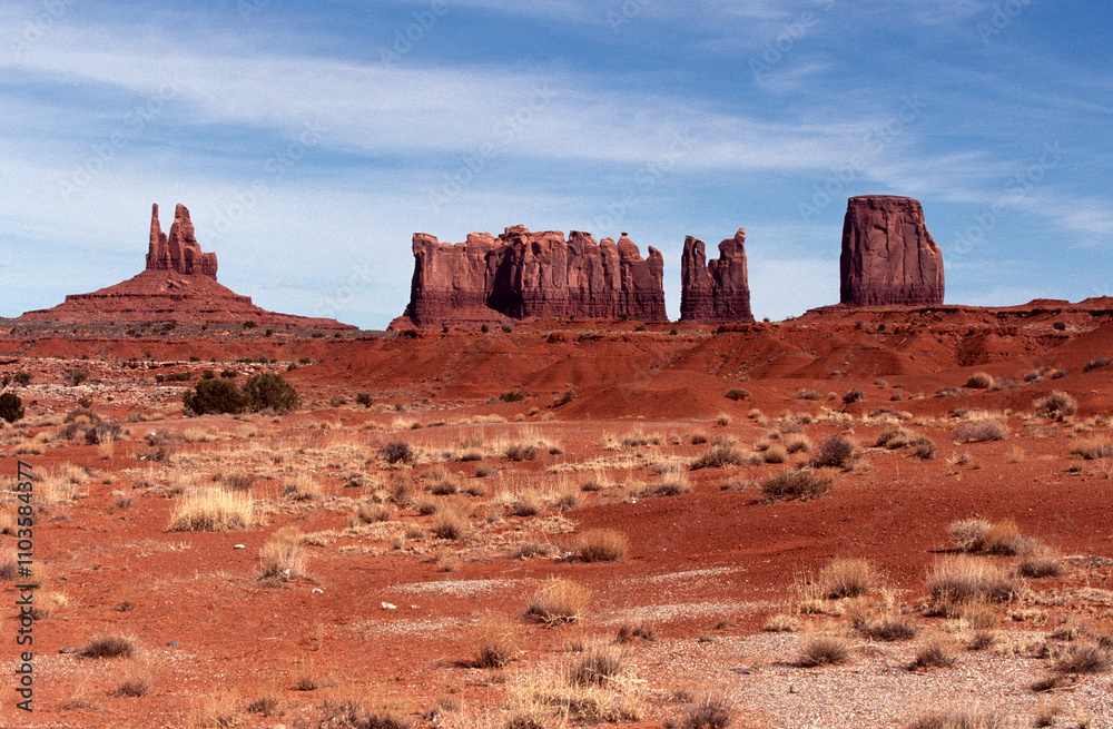 Arizona Plains Landscape with Monument Valley Arizona Plains Landscape with Monument Valley