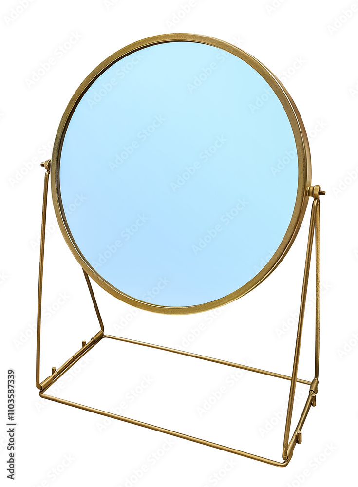 Fototapeta premium Golden circle makeup mirror