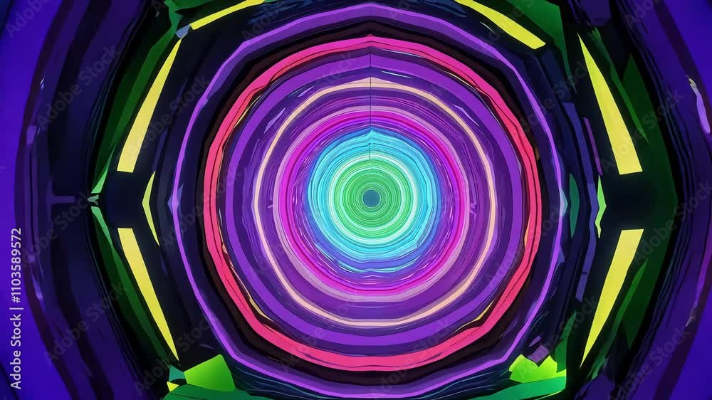 Animated Neon Wallpaper Background