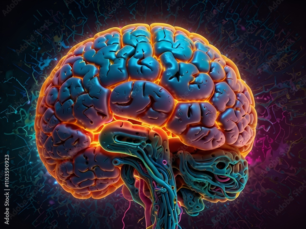 Glowing Human Brain Glowing Human Brain