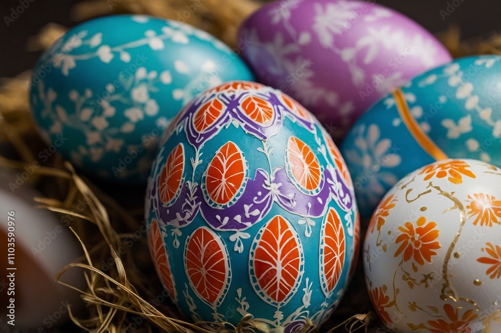 closeup_of_easter_egg_decoration closeup_of_easter_egg_decoration