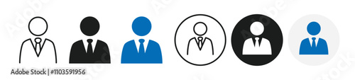 Icons representing businessmen, users, CEOs, profiles, owners, etc.