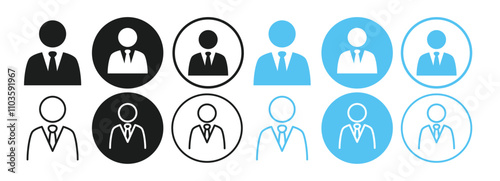 Icons representing businessmen, users, CEOs, profiles, owners, etc.