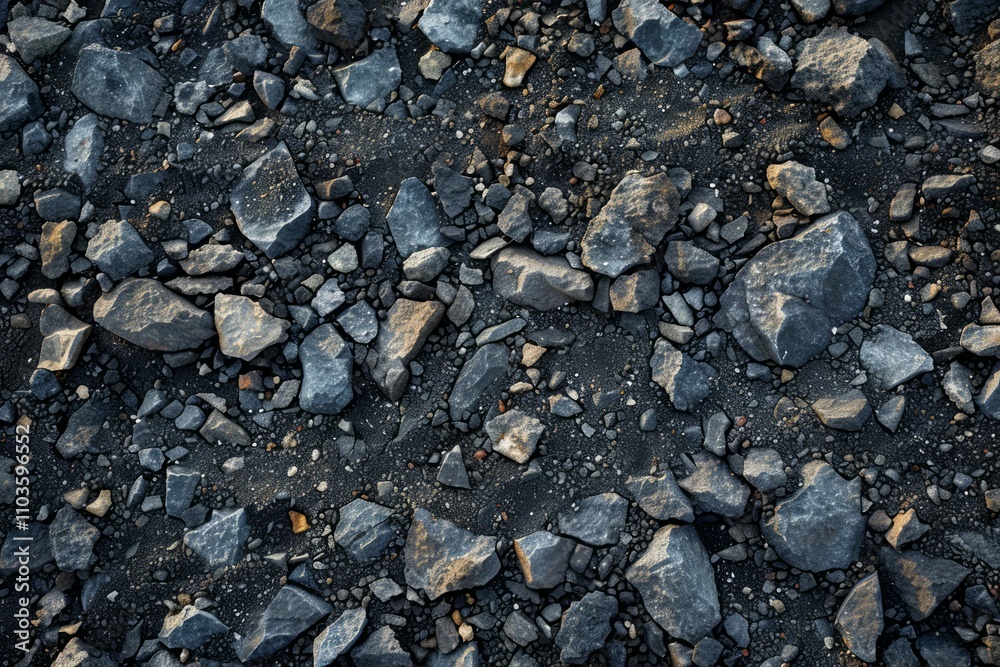 Photo of Grey asphalt rock ground debris. Background texture for backdrops or mapping Photo of Grey asphalt rock ground debris. Background texture for backdrops or mapping