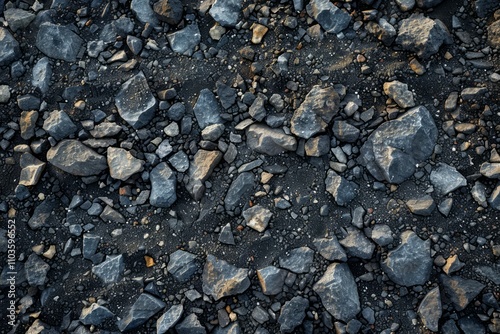 Wallpaper Mural Photo of Grey asphalt rock ground debris. Background texture for backdrops or mapping Torontodigital.ca