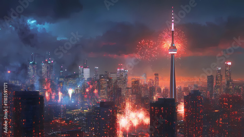 New year celebate from around the world's most famous landmarks