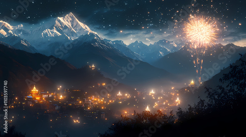 New year celebate from around the world's most famous landmarks