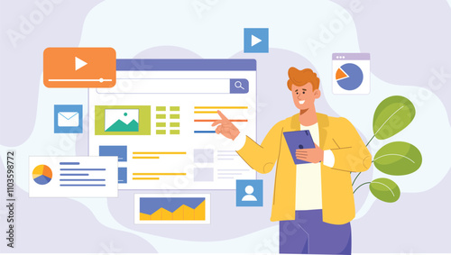 Mobile App Development Illustration