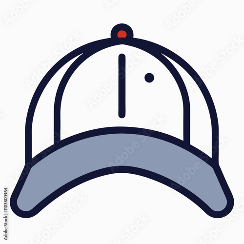 cap vector icon illustration with whit background