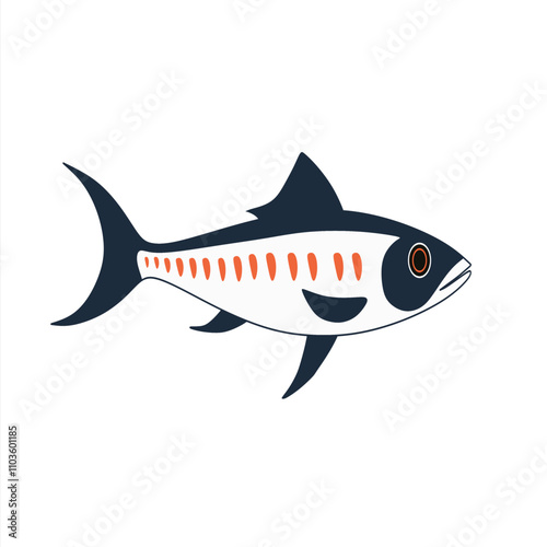 anchovy fish  ilustration vector
