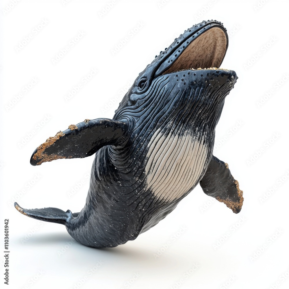 Obraz premium Whale singing in the sky enchanting nature scene fantasy view